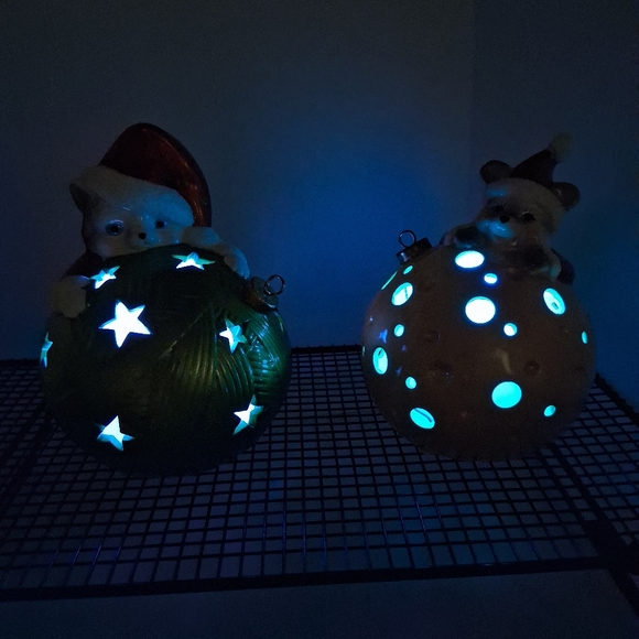 Home Reflections Light Up Christmas Cat And Mouse Set Of 2